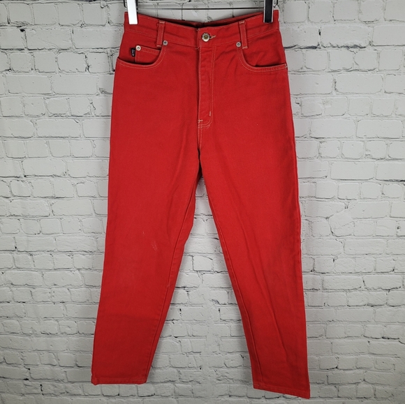 UFO JEANS | 100% cotton vintage coloured denim high waist tapered jeans - Picture 7 of 10
